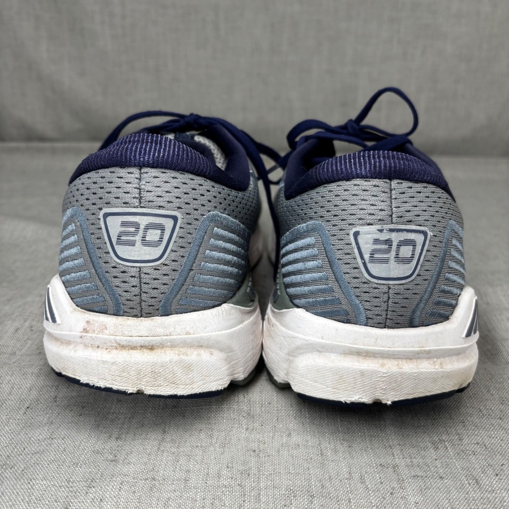 Brooks Beast 20 Shoes Grey Navy Blue Mesh Running Sneakers Men's Size 14 - Picture 6 of 11